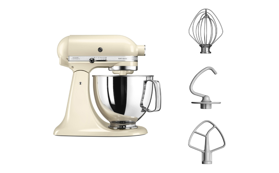 میکسر پایه شیب دار KITCHENAID Artisan، کرم بادام، 4.8 لیتر، 5KSM125BAC