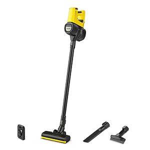 Kärcher Karcher VC 4 جاروبرقی MyHome بی سیم، 2 سطح مکش، زمان اجرا، زرد،